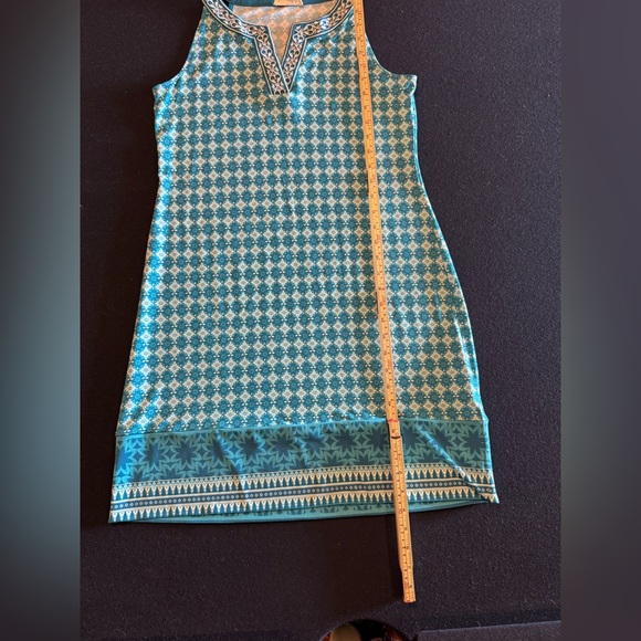 Magnolia Grace Blue and White Sleeveless Dress Sz Medium - Picture 4 of 15